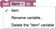 Dropdown menu